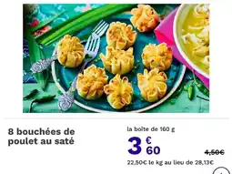 Picard 8 bouchées de poulet au saté offre