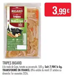Match BIGARD Tripes offre