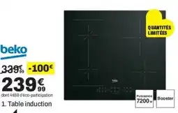 BUT beko Table induction offre
