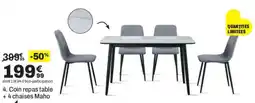 BUT Maho Coin repas table + 4 chaises offre
