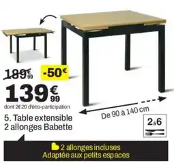 BUT Babette Table extensible offre
