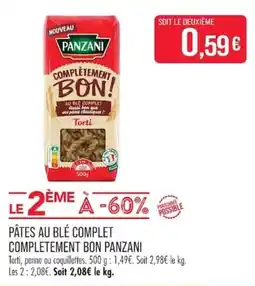 Match PANZANI PÂTES AU BLÉ COMPLET offre