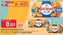 Match Jacquet Burger géant sans additifs offre