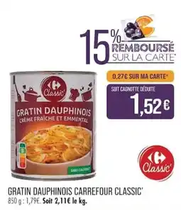 Match Carrefour Classic' Gratind Dauphinois offre
