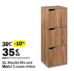 BUT Meuble Mix and Modul 3 cases chêne offre