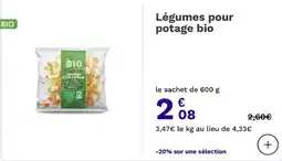 Picard LE BIO Légumes pour potage offre
