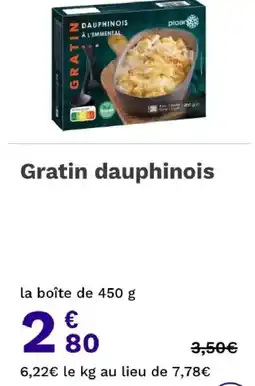 Picard picar Gratin dauphinois offre