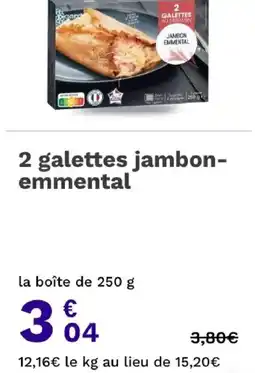 Picard Pccard galettes jambon-emmental offre