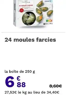 Picard Picard 24 moules farcies offre