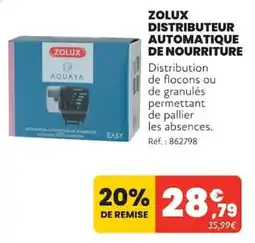 Animalis ZOLUX Distributeur automatique de nourriture offre