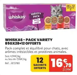 Animalis Whiskas Pack Variety offre