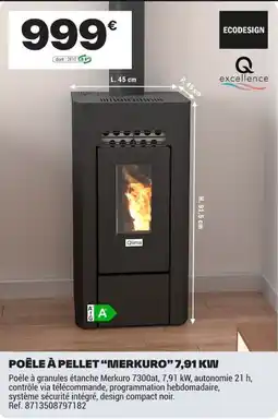 Brico Dépôt Olima POÊLE À PELLET "MERKURO" offre