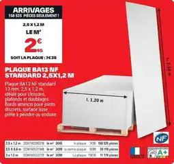 Brico Dépôt PLAQUE BA13 NF offre