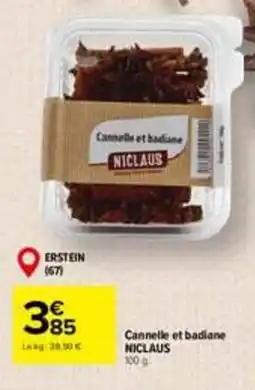 Carrefour NICLAUS Cannelle et badiane offre