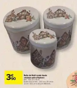 Carrefour Boite de Noël ronde haute offre