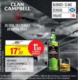 Intermarché Contact CLAN CAMPBELL WHISKY offre