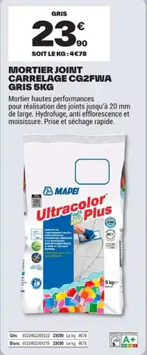 Brico Dépôt MAPEI Ultracolor Plus Mortier Joint Carrelage offre