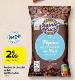Carrefour SAINT LUCIE Pépites de chocolat au lait offre