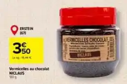 Carrefour NICLAUS Vermicelles au chocolat offre