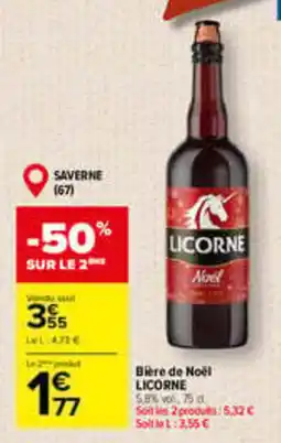 Carrefour LICORNE Bière de Noël offre
