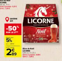 Carrefour LICORNE Bière de Noël offre