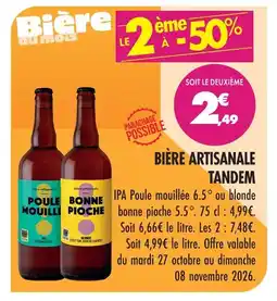 Match Tandem bière artisanale offre