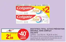 Intermarché Contact COLGATE DENTIFRICE TOTAL ACTIVE PRÉVENTION offre