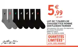 Intermarché Contact Gentleman Farmer Chaussettes Homme offre