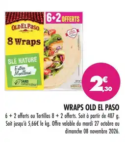 Match Old el paso wraps blé nature extra moelleux offre