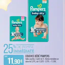 Match Pampers couches bébé offre