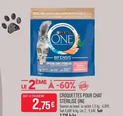 Match Croquettes pour chat stérilisé one saumon offre