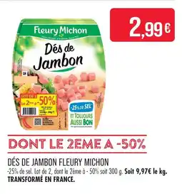 Match Fleury michon dés de jambon offre
