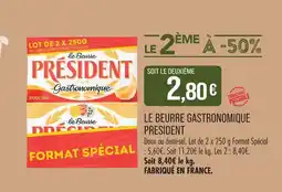 Match Président beurre gastronomique doux offre