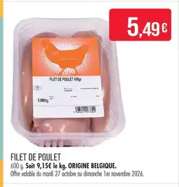 Match Filet de poulet offre