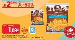 Match Carrefour classic frites au four offre