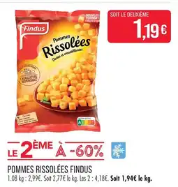 Match Findus pommes rissolées offre