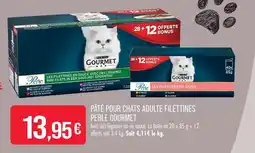 Match Perle gourmet pâté pour chats adulte filettines offre