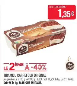 Match Carrefour original tiramisu offre