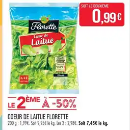 Match Florette coeur de laitue offre
