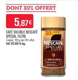 Match Nescafé café soluble spécial filtre offre