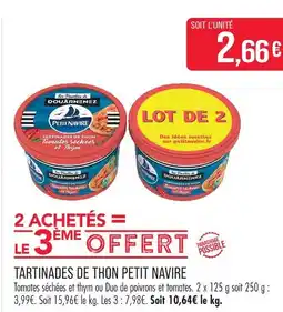 Match Petit navire tartinades de thon offre