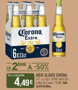 Match Corona bière blonde offre