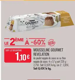 Match Purina gourmet mousseline révélation au poulet nappée de sauce offre