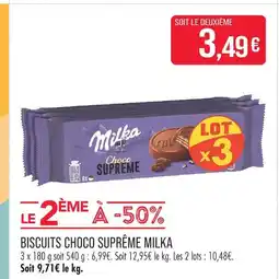 Match Milka biscuits choco suprême offre