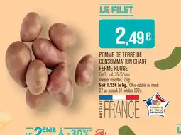 Match Pomme de terre de consommation chair ferme rouge offre