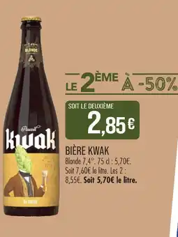Match Kwak bière blonde offre