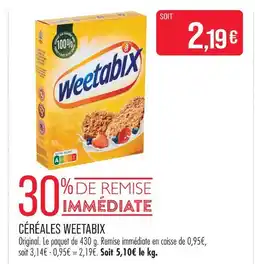 Match Weetabix céréales offre