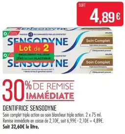 Match Sensodyne dentifrice offre
