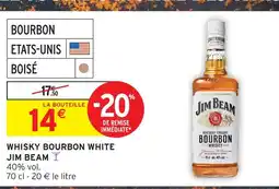 Intermarché Jim beam whisky bourbon white offre