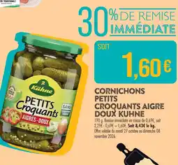 Match Kuhne cornichons petits croquants aigre doux offre